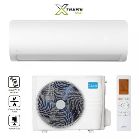 Midea MG2X-12-SP Xtreme Save, 3,5kW hűtő-fűtő oldalfali split klíma szett, A++/A+, Wifi, R32 - Split klíma