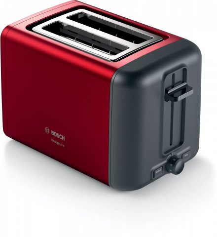 Bosch TAT3P424 2szeletes kenyérpirító, 970W, Designline, vörös szín - Kenyérpirító