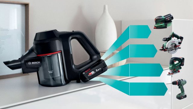 Bosch BCS711EXT Unlimited 7 akkumulátoros porszívó, 18V, 3Ah, fekete - Porszívó, takarítógép