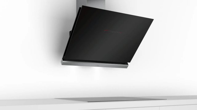 Bosch DWK98PR60 perimetrikus, döntött kűrtős páraelszívó, 90cm, fekete üveg, A+, Home Connect - Páraelszívó