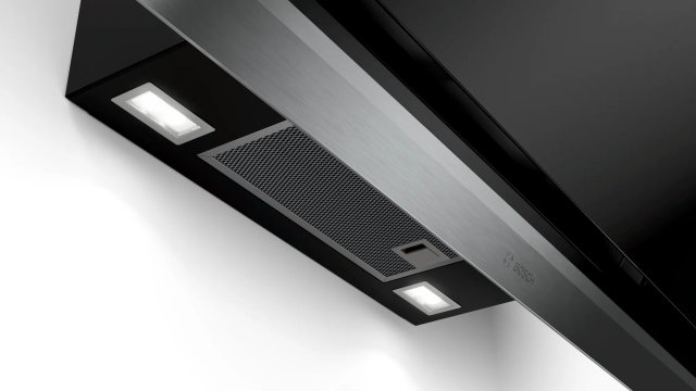 Bosch DWK98PR60 perimetrikus, döntött kűrtős páraelszívó, 90cm, fekete üveg, A+, Home Connect - Páraelszívó