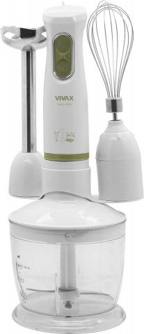 Vivax HBS400WG botmixer szett, 400W, Fehér-zöld - Aprító, turmix, mixer, húsdaráló