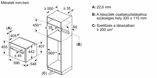 Neff C29MS3AY0 N90 kompakt sütő mikrohullám funkcióval, Flex design, 45 liter, 21 funkció, Home Connect, - Beépíthető sütő, gőzsütő